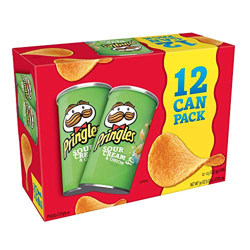 Pringles Potato Crisps Chips Sour Cream   Onion 25oz  12 Count