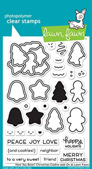 Lawn Fawn How You Bean? Christmas Cookie Add On 4 x6 Clear Stamp Set LF2033 Lawn Fawn How You Bean? Christmas Cookie Add On 4 x6 Clear Stamp Set LF2033
