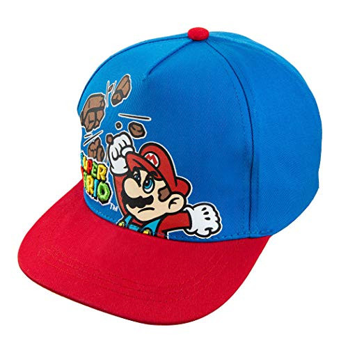 Nintendo Super Mario Boys Blue Baseball Cap Hat Age 4 7 Medium