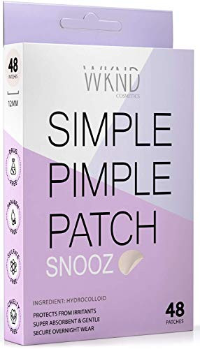 Simple Pimple Patch  Snooz   Acne Patch hydrocolloid Acne Spot Treatment   48 Pimple Patches for Face   Overnight Super Absorbing Acne Dots