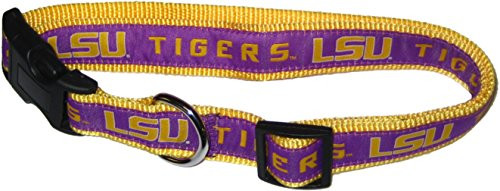Pets First Collegiate Pet Accessories Dog Collar LSU Tigers Small
