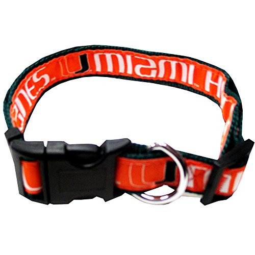 Pets First Collegiate Pet Accessories Dog Collar Miami Hurricanes Small