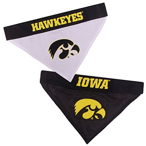 Pets First Collegiate Pet Accessories Reversible Bandana Iowa Hawkeyes Small Medium