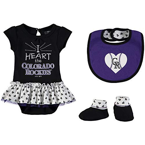 Outerstuff MLB Newborn Infants Girls Baseball Girl Creeper Bib Bootie Set 0 3 Months Colorado Rockies Outerstuff MLB Newborn Infants Girls Baseball Girl Creeper Bib Bootie Set 0 3 Months Colorado Rockies