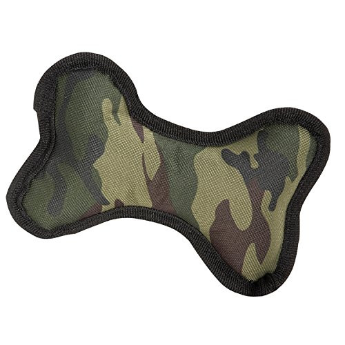 Zanies Toughstructable Bone Dog Toys Green Camo Small 6