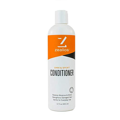 Zealios Swim Conditioner Protects Repairs Swimmers Hair Damaged by Pool Chemicals Chlorine Saltwater Sun Daily Use Treated Color Hair Safe 12 oz Zealios Swim Conditioner Protects Repairs Swimmers Hair Damaged by Pool Chemicals Chlorine Saltwater Sun Daily Use Treated Color Hair Safe 12 oz