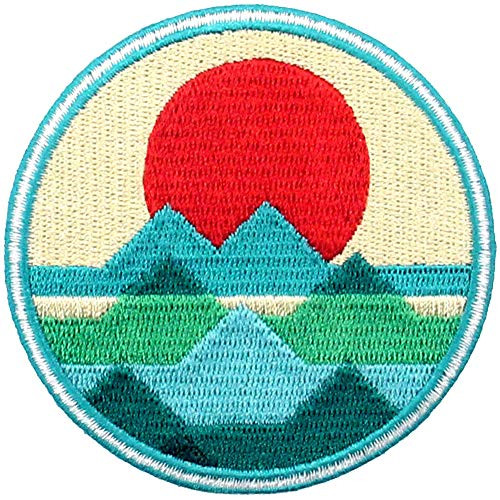 Sunrise from Sea Explore Outdoor Patch Embroidered Applique Badge Iron On Sew On Emblem