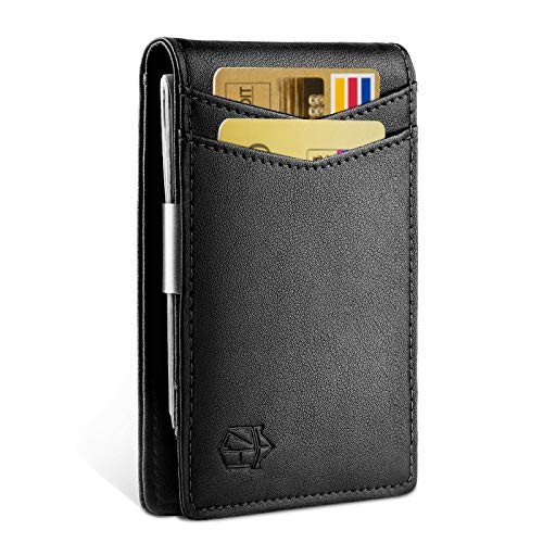 Zitahli Money Clip Slim Wallet Minimalist Bifold Front Pocket Wallet for MenCard Holder Effective RFID Blocking