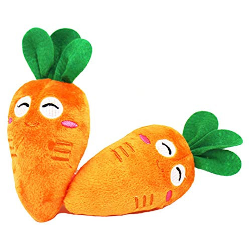 UEETEK Dog Pet Puppy Sound Chew Squeaker Squeaky Paly Toys Plush Carrot Toy?Pack of 2 UEETEK Dog Pet Puppy Sound Chew Squeaker Squeaky Paly Toys Plush Carrot Toy?Pack of 2
