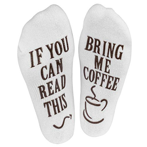 Haute Soiree   Women s Novelty Socks   If You Can Read This Bring Me Some  Wine Chocolate Coffee  Novelty Socks  Coffee