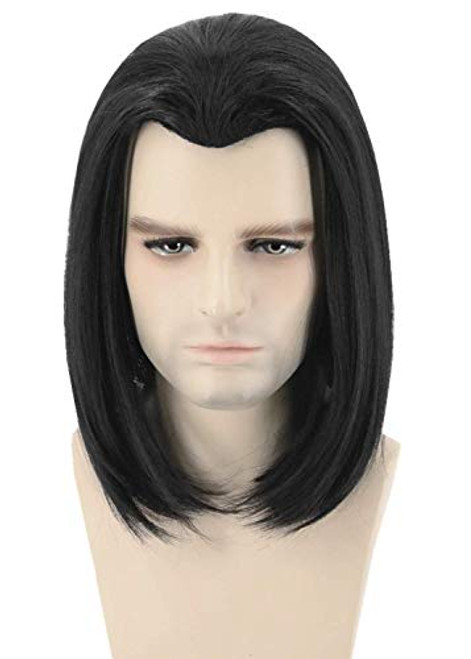 Topcosplay Men s Wig Short Black Straight Halloween Cosplay Costume Wigs Topcosplay Men s Wig Short Black Straight Halloween Cosplay Costume Wigs