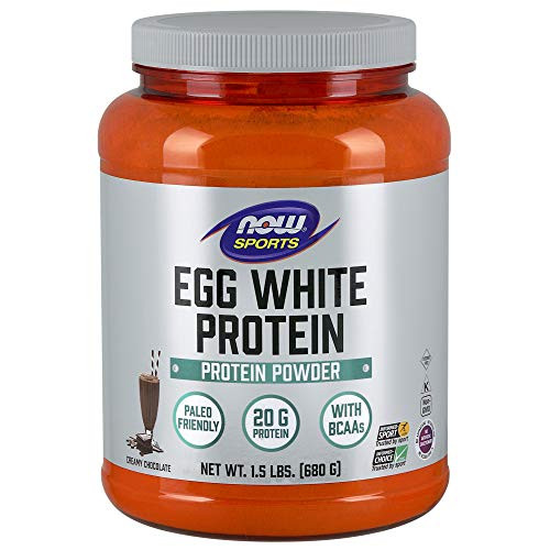 NOW Sports Nutrition Egg White Protein 20 G With BCAAs Creamy Chocolate Powder 15 Pound