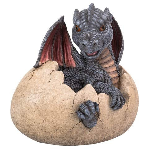 Pacific Giftware Garden Dragon Hatchling Decorative Accent Sculpture Stone Finish 10 Inch Tall