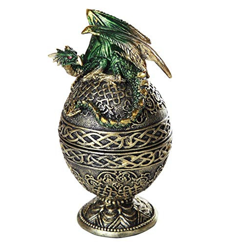 Pacific Giftware Dragon Protector of The Golden Celtic Egg Orb Sculptural Box Collectible 65H Pacific Giftware Dragon Protector of The Golden Celtic Egg Orb Sculptural Box Collectible 65H