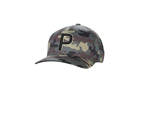 Puma Golf 2020 Men s Camo  P  Pattern Adjustable Hat  Men s Thyme One Size