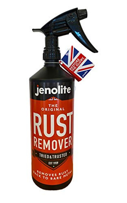 JENOLITE Original Rust Remover Liquid Trigger Spray   Removes Rust Back to Bare Metal   1 Litre