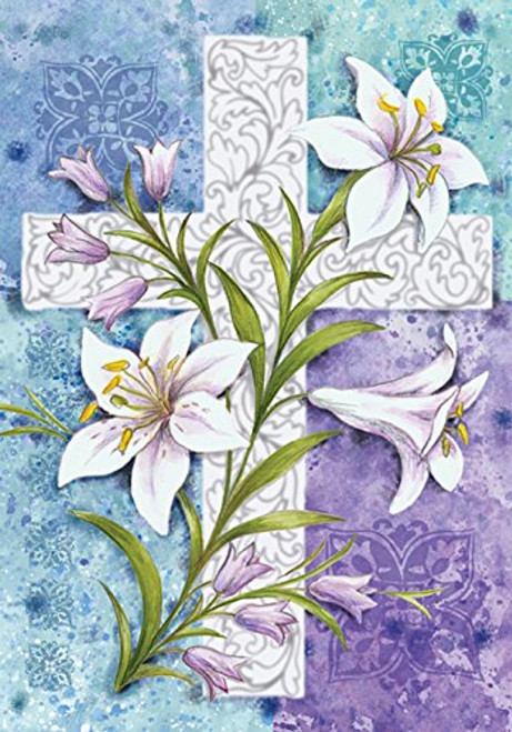 Toland Home Garden 102586 Easter Lilies Decorative Spring Flower Religious Cross House Flag 28 x 40 Inch Toland Home Garden 102586 Easter Lilies Decorative Spring Flower Religious Cross House Flag 28 x 40 Inch