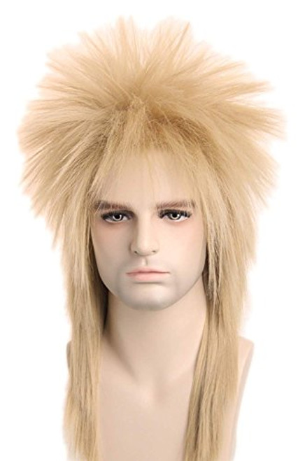 70s 80s Wig for Women Men Couples Halloween Costumes Wig Rocking Punk Rocker Mullet Wig Blonde 70s 80s Wig for Women Men Couples Halloween Costumes Wig Rocking Punk Rocker Mullet Wig Blonde