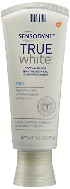 Sensodyne True White Fluoride Toothpaste for Sensitive Teeth Mint 3 Ounce  Pack of 2
