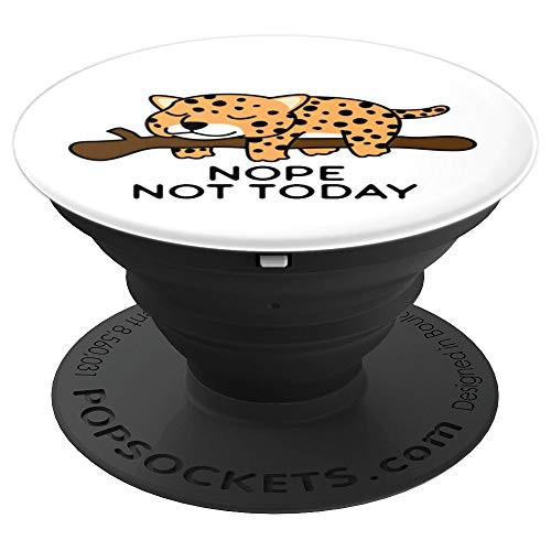 Leopard Zoo Animal Lover White Background PopSockets Grip and Stand for Phones and Tablets