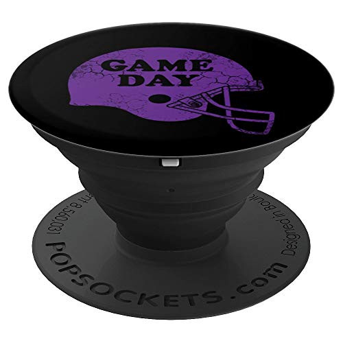Game Day Football Purple Helmet Gift PopSockets Grip and Stand for Phones and Tablets