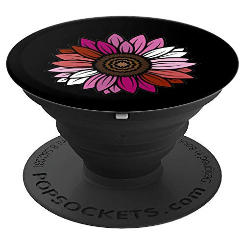 Lesbian Sunflower Pride Flag LGBTQ Cool LGBT Ally Gift PopSockets Grip and Stand for Phones and Tablets