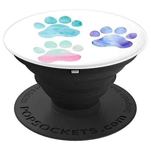Animal Lover Gift Colorful Tracks Print Dog Cat Paws PopSockets Grip and Stand for Phones and Tablets Animal Lover Gift Colorful Tracks Print Dog Cat Paws PopSockets Grip and Stand for Phones and Tablets