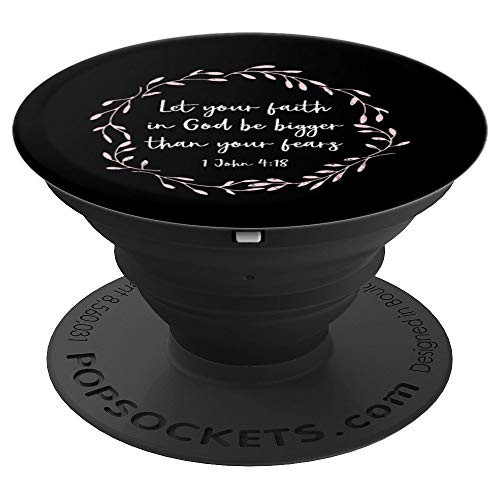 Christian Gift Let Your Faith Be Bigger Than Your Fear PopSockets Grip and Stand for Phones and Tablets Christian Gift Let Your Faith Be Bigger Than Your Fear PopSockets Grip and Stand for Phones and Tablets