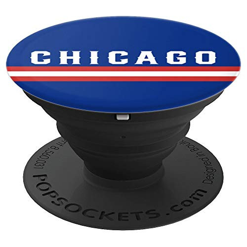 Vintage Chicago Baseball Game Day Script PopSockets Grip and Stand for Phones and Tablets