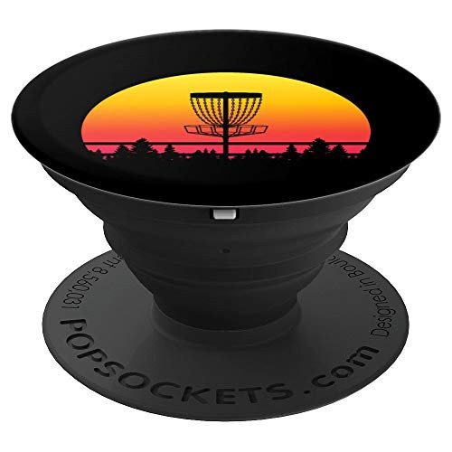 Retro Disc Golf Graphic Design   Vintage Frisbee Player Gift PopSockets Grip and Stand for Phones and Tablets