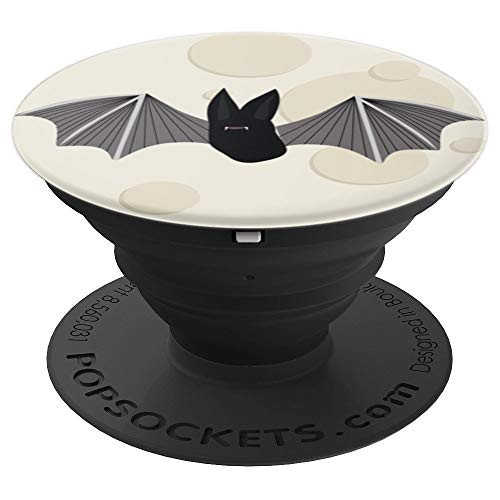 Halloween bat with moon background PopSockets Grip and Stand for Phones and Tablets