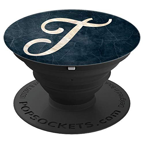 Letter T Dark Background PopSockets Grip and Stand for Phones and Tablets