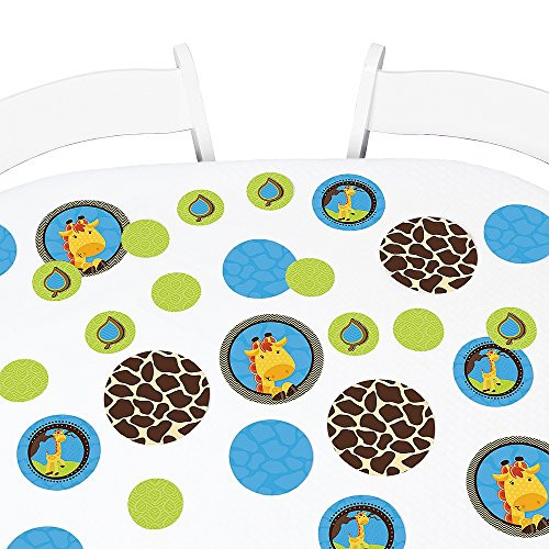 Big Dot of Happiness Giraffe Boy - Baby Shower or Birthday Party Giant Circle Confetti - Party Decorations - Large Confetti 27 Count