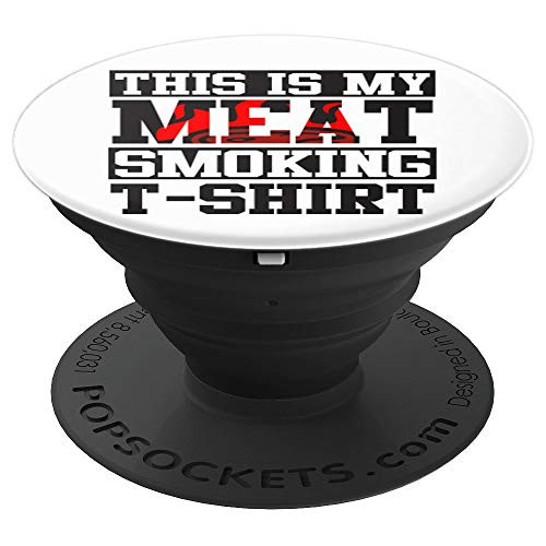 Meat shirt backyard bbq meat funny grilling gift PopSockets Grip and Stand for Phones and Tablets