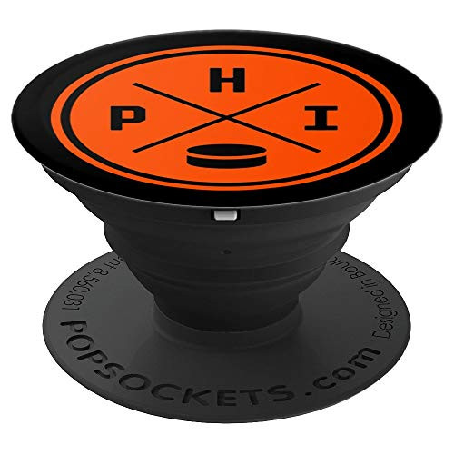 Classic Philadelphia Hockey PHI Outline PopSockets Grip and Stand for Phones and Tablets