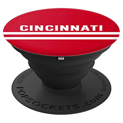 Vintage Cincinnati Baseball Game Day Script PopSockets Grip and Stand for Phones and Tablets Vintage Cincinnati Baseball Game Day Script PopSockets Grip and Stand for Phones and Tablets