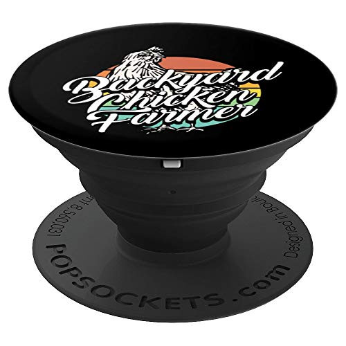 Backyard Chicken Farmer Funny Cute Retro Chickens Lover Gift PopSockets Grip and Stand for Phones and Tablets