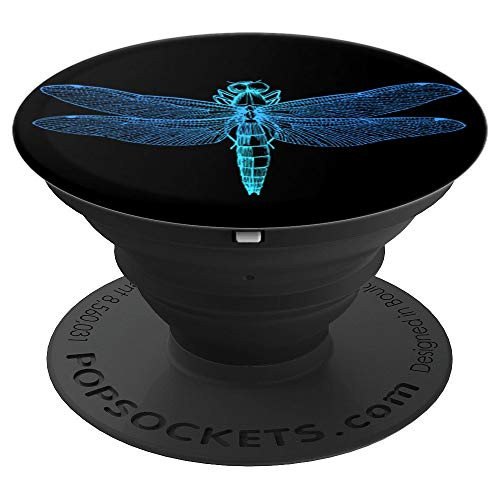 Vintage retro dragonfly scientific illustration entomologist PopSockets Grip and Stand for Phones and Tablets