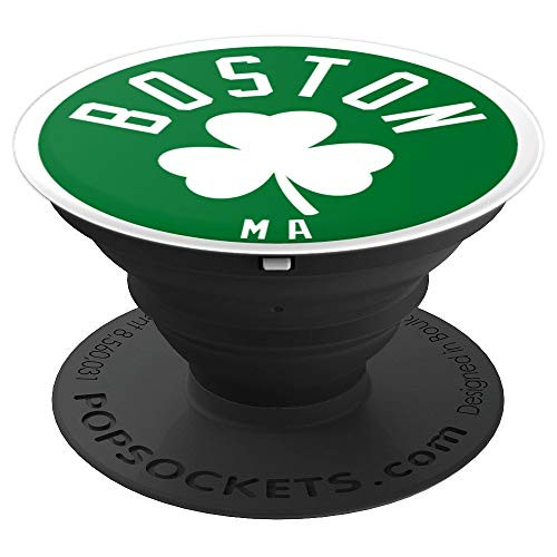 Boston Basketball   Vintage Shamrock Massachusetts MA Gift PopSockets Grip and Stand for Phones and Tablets
