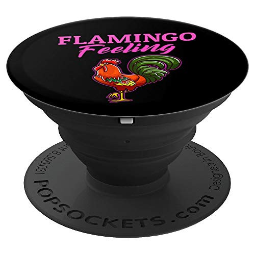 Flamingo Feeling Chicken Lady Rooster Backyard Chickens PopSockets Grip and Stand for Phones and Tablets