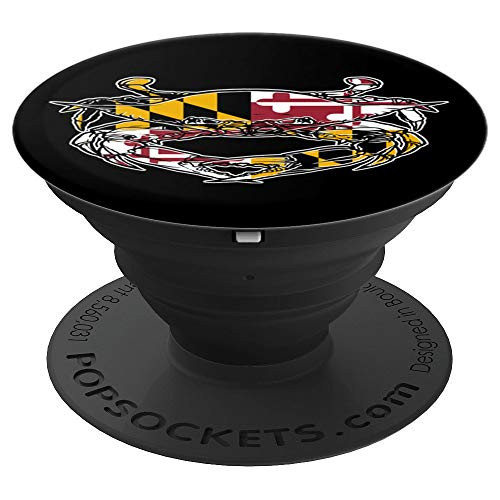 Maryland Crab State Pride Flag   Blue Crab PopSockets Grip and Stand for Phones and Tablets
