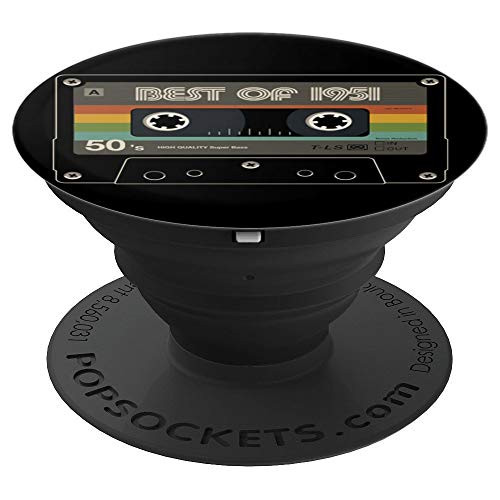 Best of 1951 Cassette Tape 68 Years Old Vintage 68th B day PopSockets Grip and Stand for Phones and Tablets
