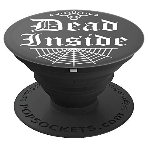 Dead Inside Pastel Goth Elegant Gothic Trendy Skull Web PopSockets Grip and Stand for Phones and Tablets