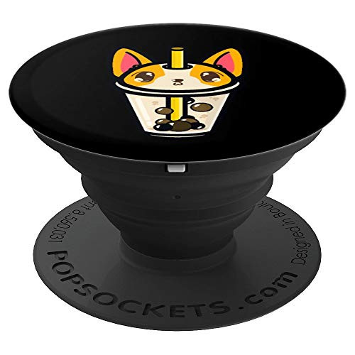 Chihuahua Bubble Tea Cup Kawaii Boba Graphic PopSockets Grip and Stand for Phones and Tablets