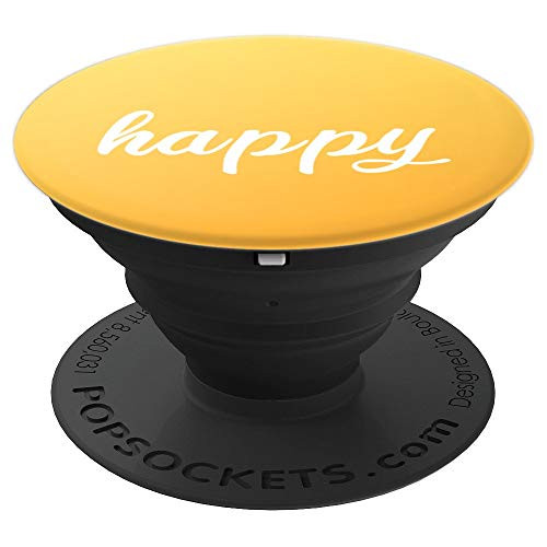 happy Orange Gradient Background PopSockets Grip and Stand for Phones and Tablets