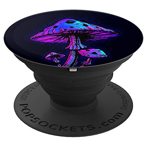 Psychedelic Mushroom   Trippy Illustration Gift PopSockets Grip and Stand for Phones and Tablets
