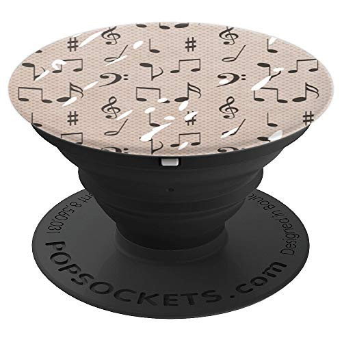 Random Music Notes Background for Music Majors and Lover PopSockets Grip and Stand for Phones and Tablets