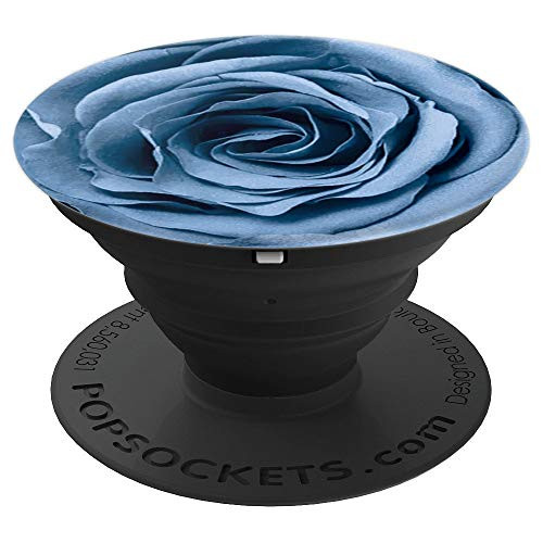 Floral Baby Blue Rose Flower PopSockets Grip and Stand for Phones and Tablets