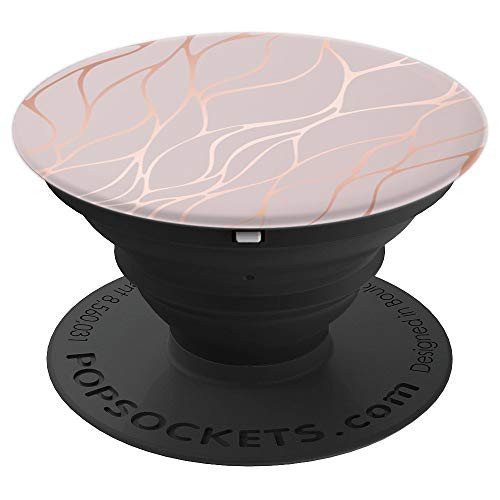 Rose Gold Marble Decorative Pattern PopSockets Grip and Stand for Phones and Tablets
