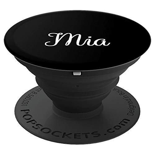 Mia Name on Black for Girls   Women   Mia PopSockets Grip and Stand for Phones and Tablets